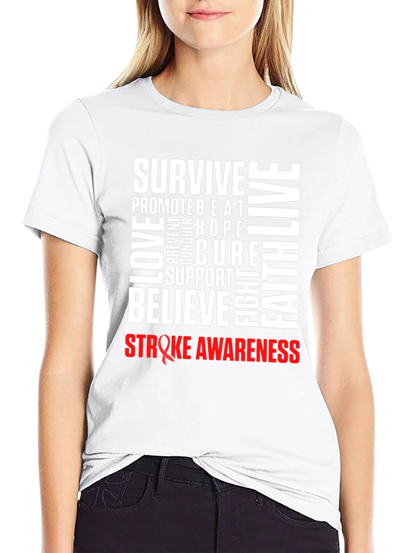 Stroke Awareness T-Shirt - Survive Love Believe