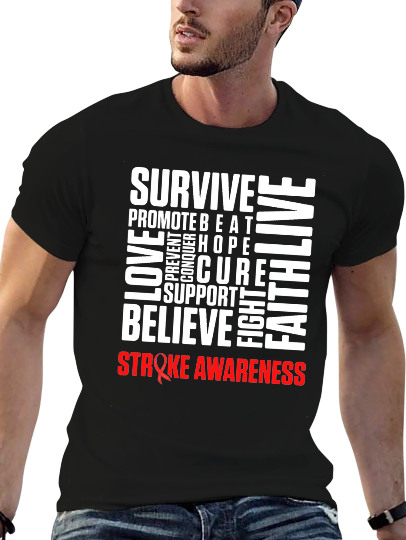 Stroke Awareness T-Shirt - Survive Love Believe