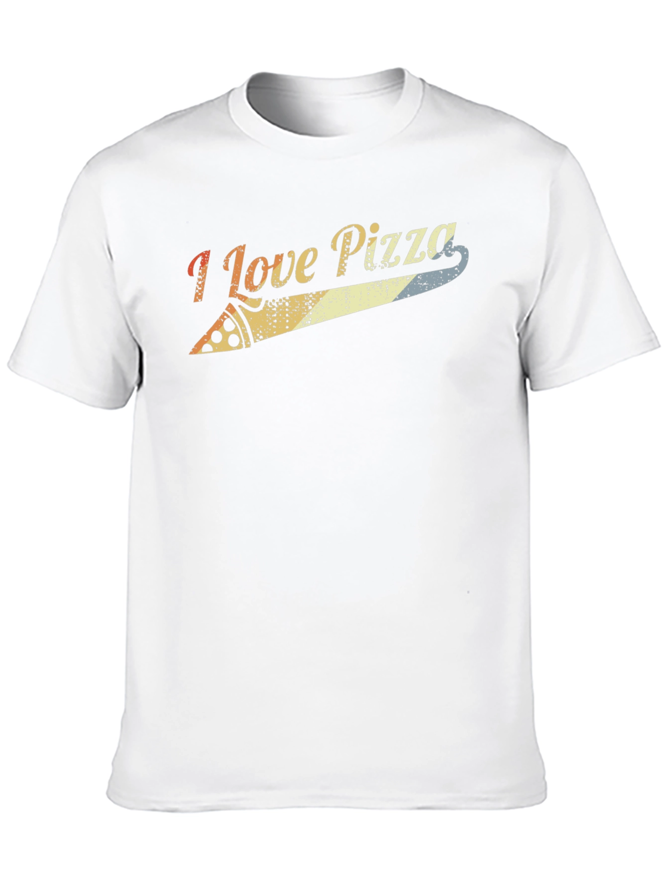 I Love Pizza Retro Graphic Tee - Black