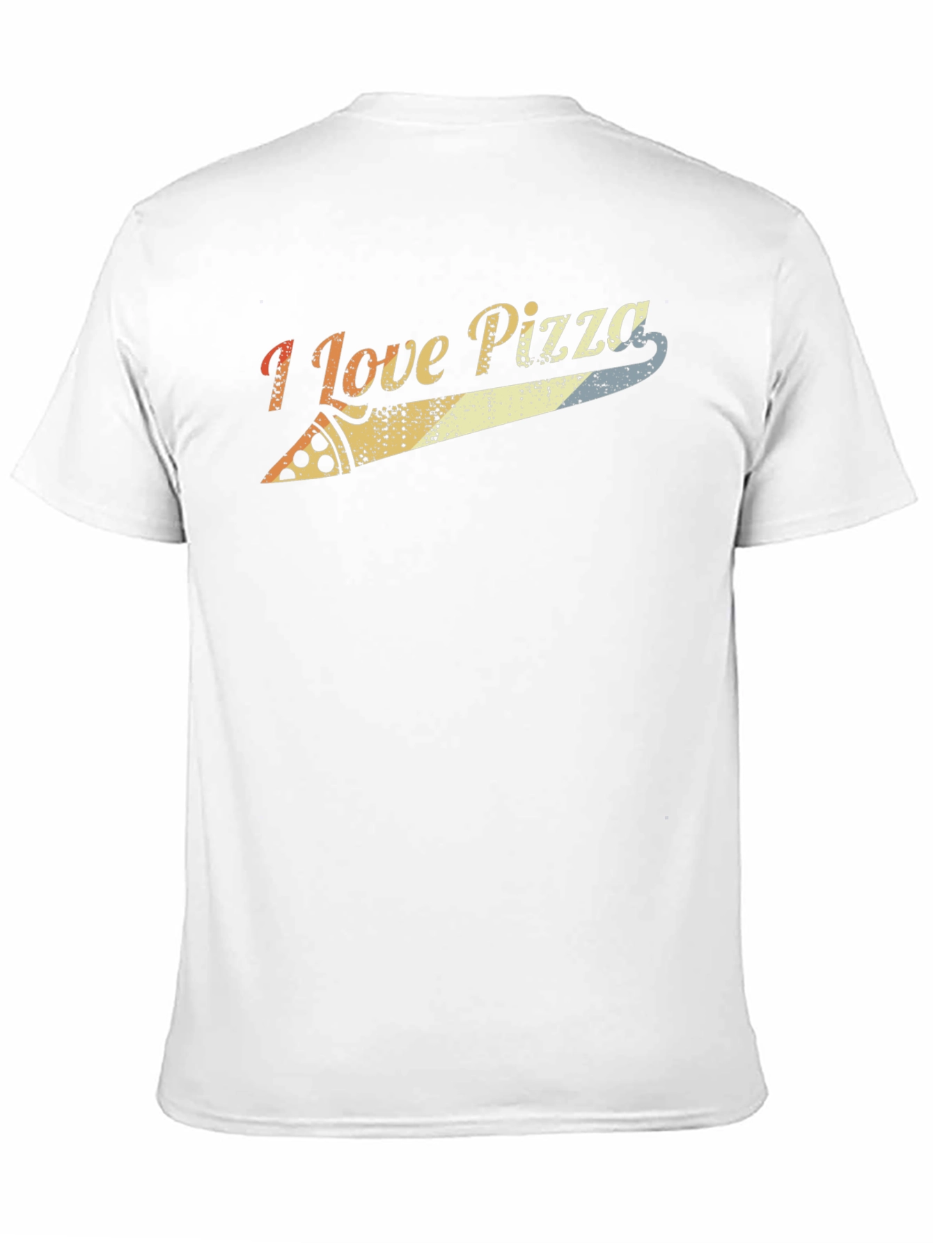 I Love Pizza Retro Graphic Tee - Black