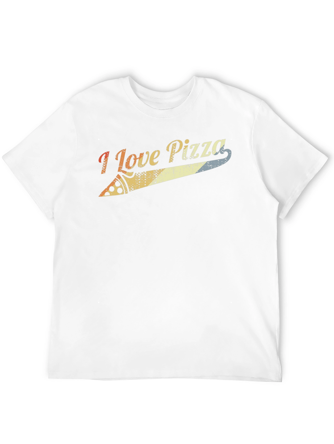 I Love Pizza Retro Graphic Tee - Black