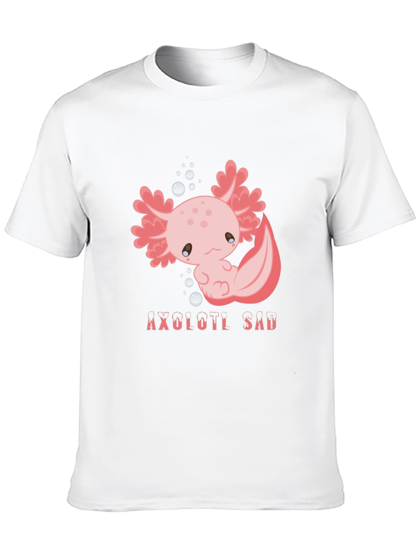 Axolotl Sad T-Shirt - Kawaii Graphic Tee