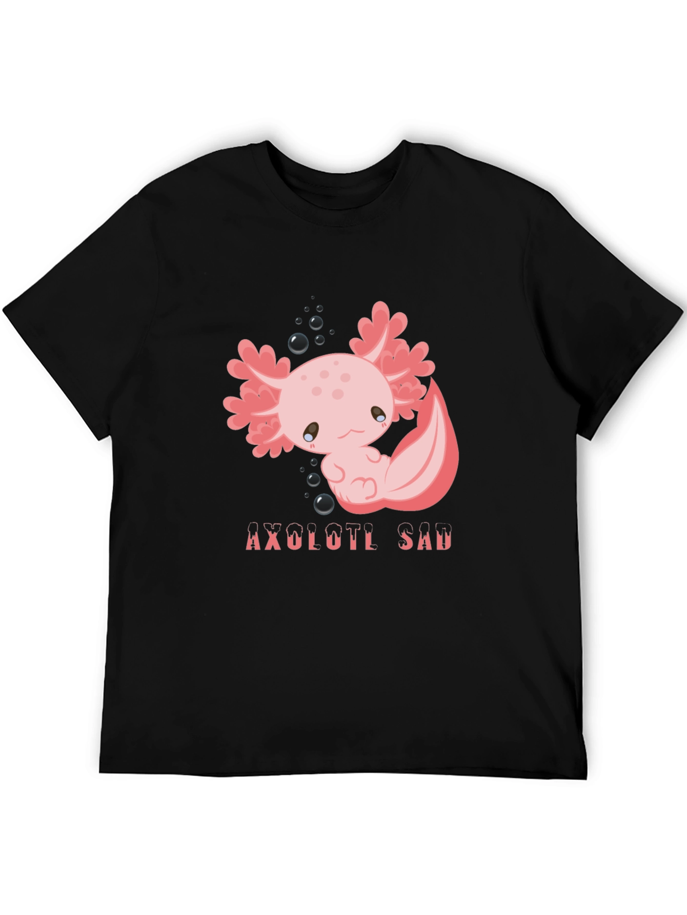 Axolotl Sad T-Shirt - Kawaii Graphic Tee