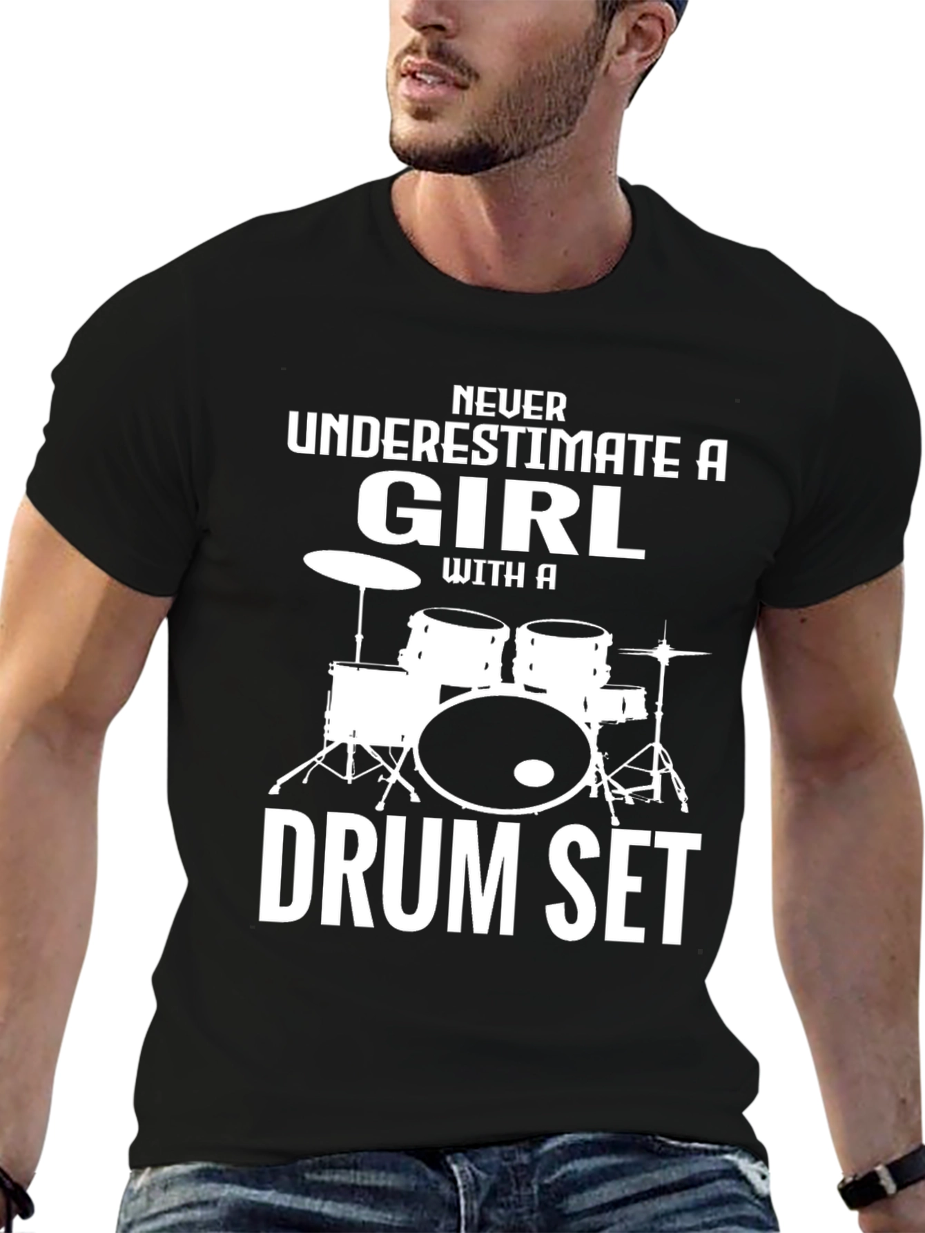 Girl Drummer T-Shirt - Never Underestimate