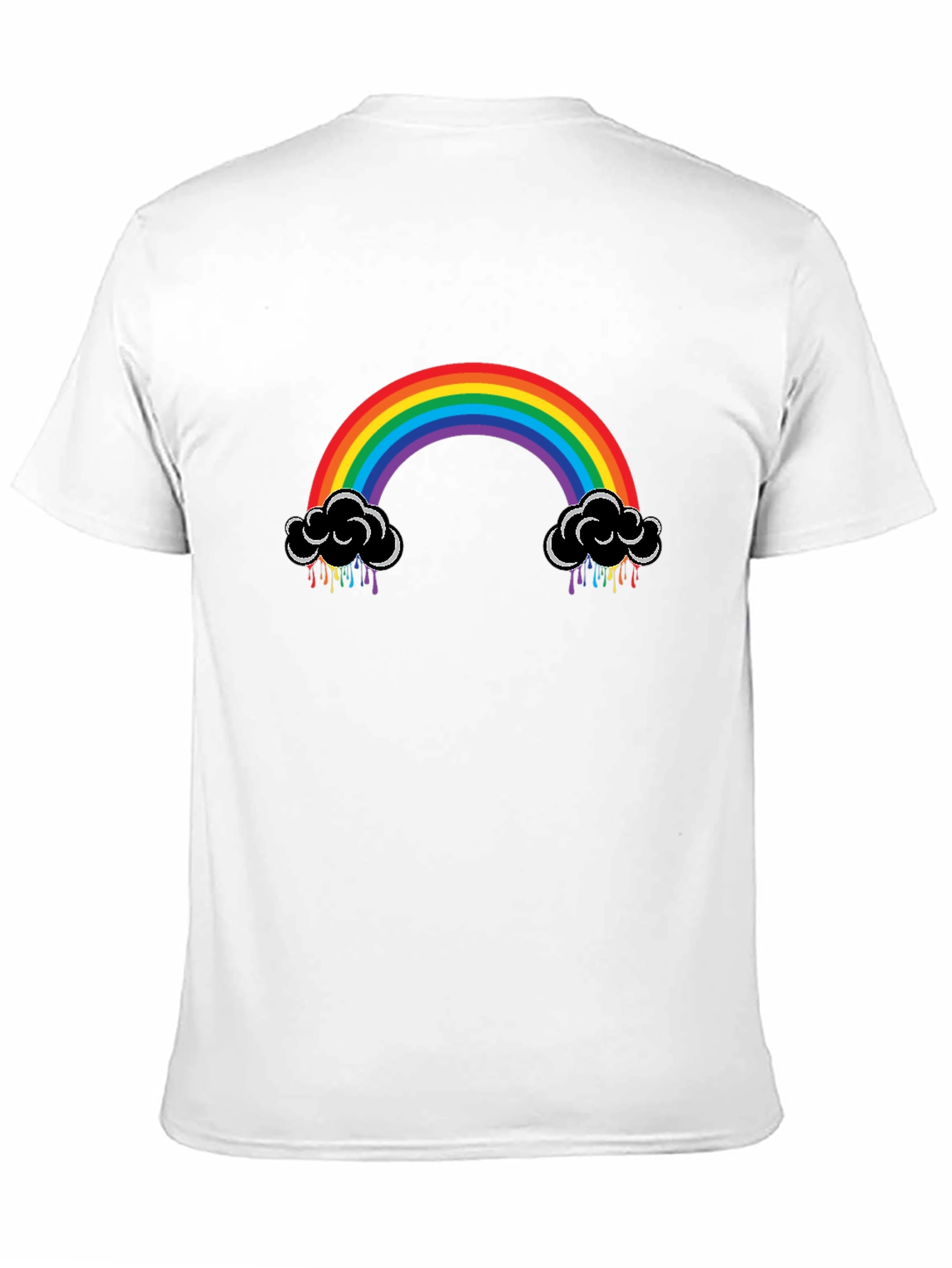 Rainbow Cloud Black T-Shirt
