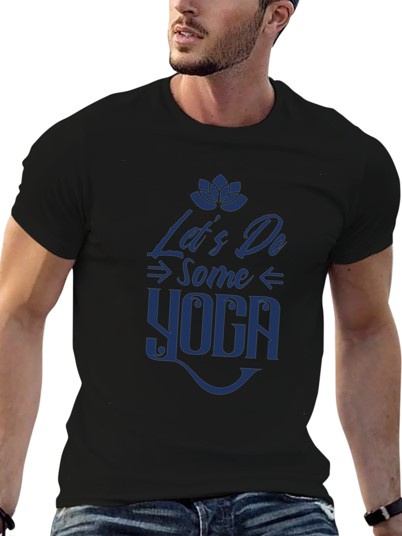 Lets Do Some Yoga Graphic Tee - Black