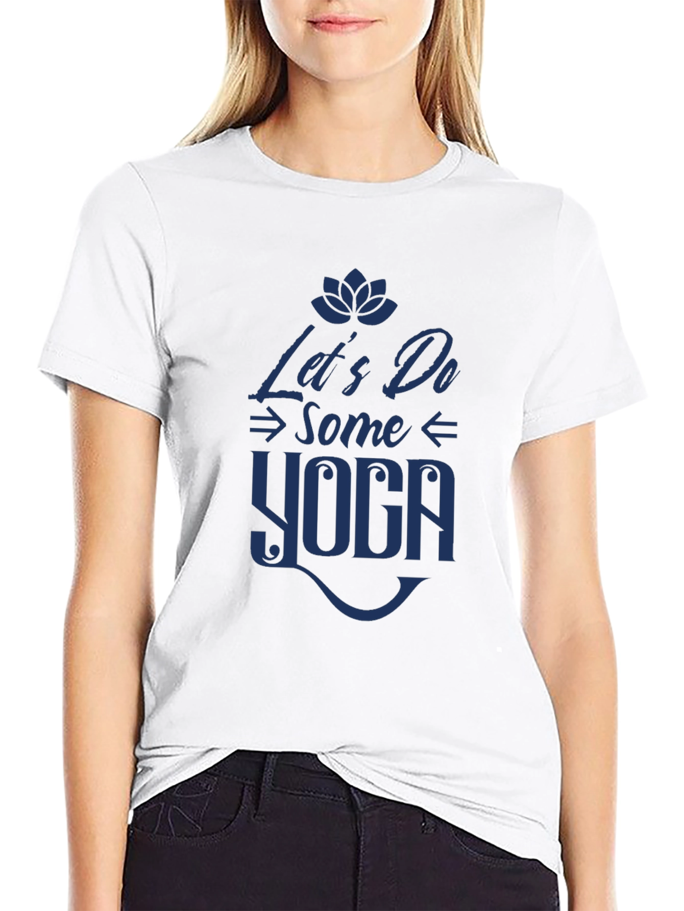 Lets Do Some Yoga Graphic Tee - Black