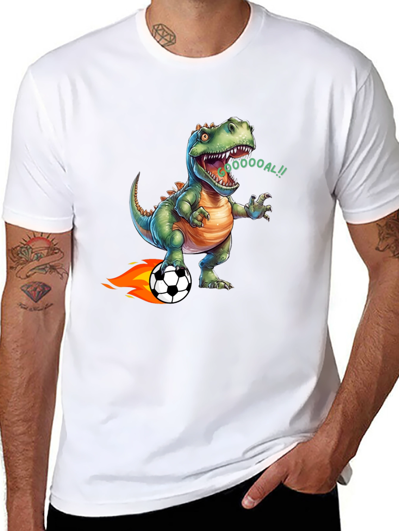Dino Soccer T-Shirt - Roaring Fun!
