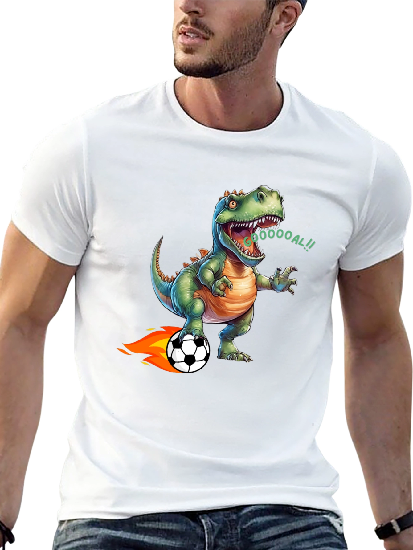 Dino Soccer T-Shirt - Roaring Fun!