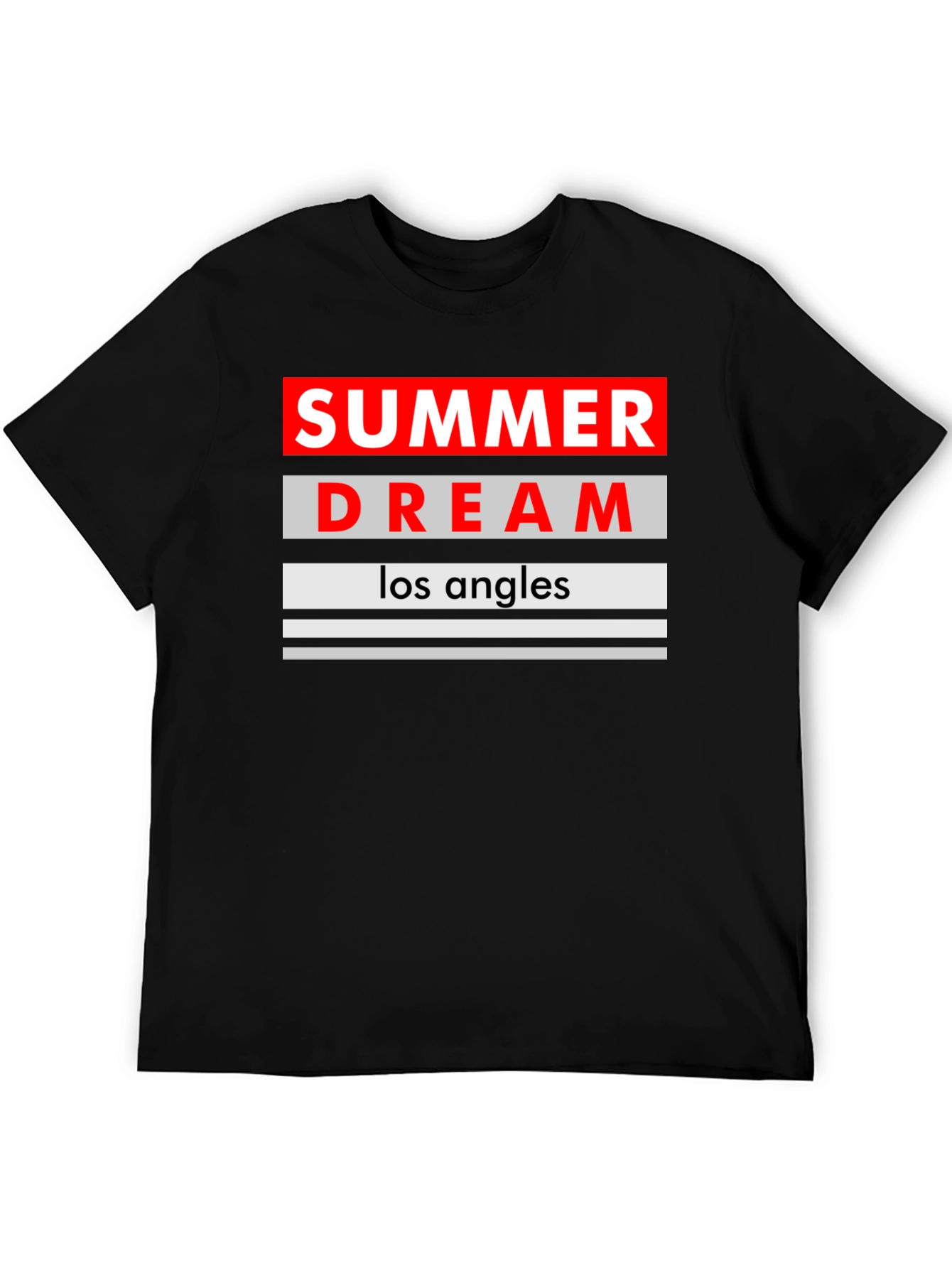 Summer Dream Los Angles Black T-Shirt