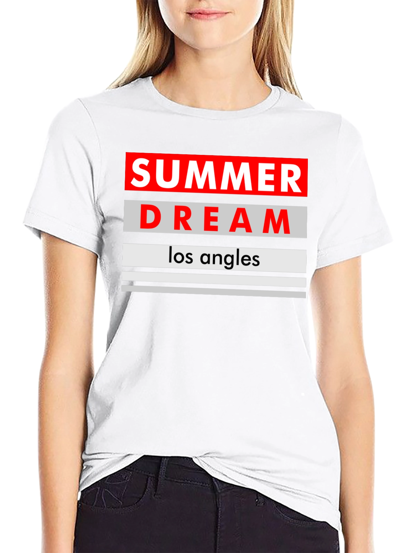 Summer Dream Los Angles Black T-Shirt