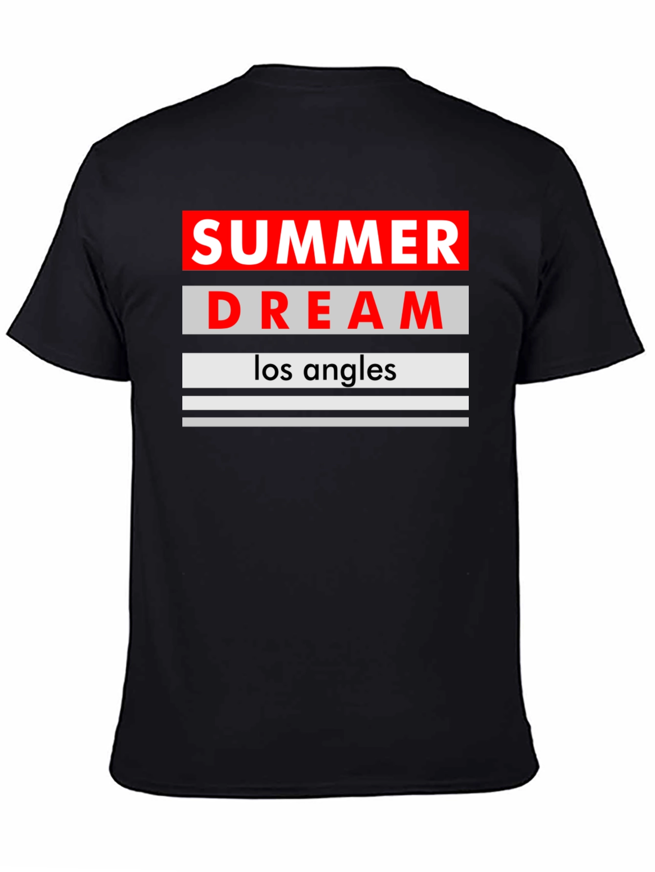 Summer Dream Los Angles Black T-Shirt