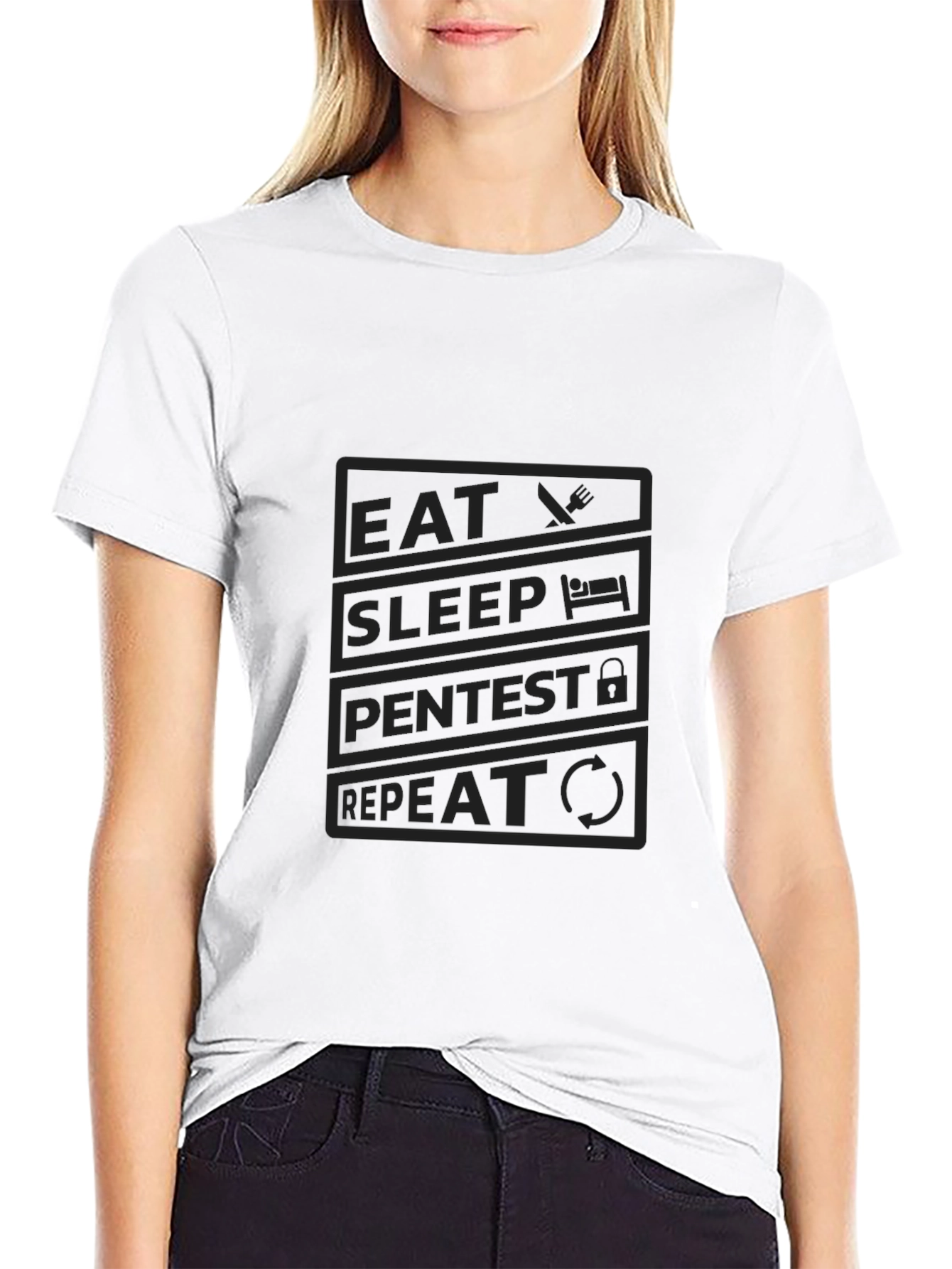 Eat Sleep Pentest Repeat T-Shirt - Hacker Tee