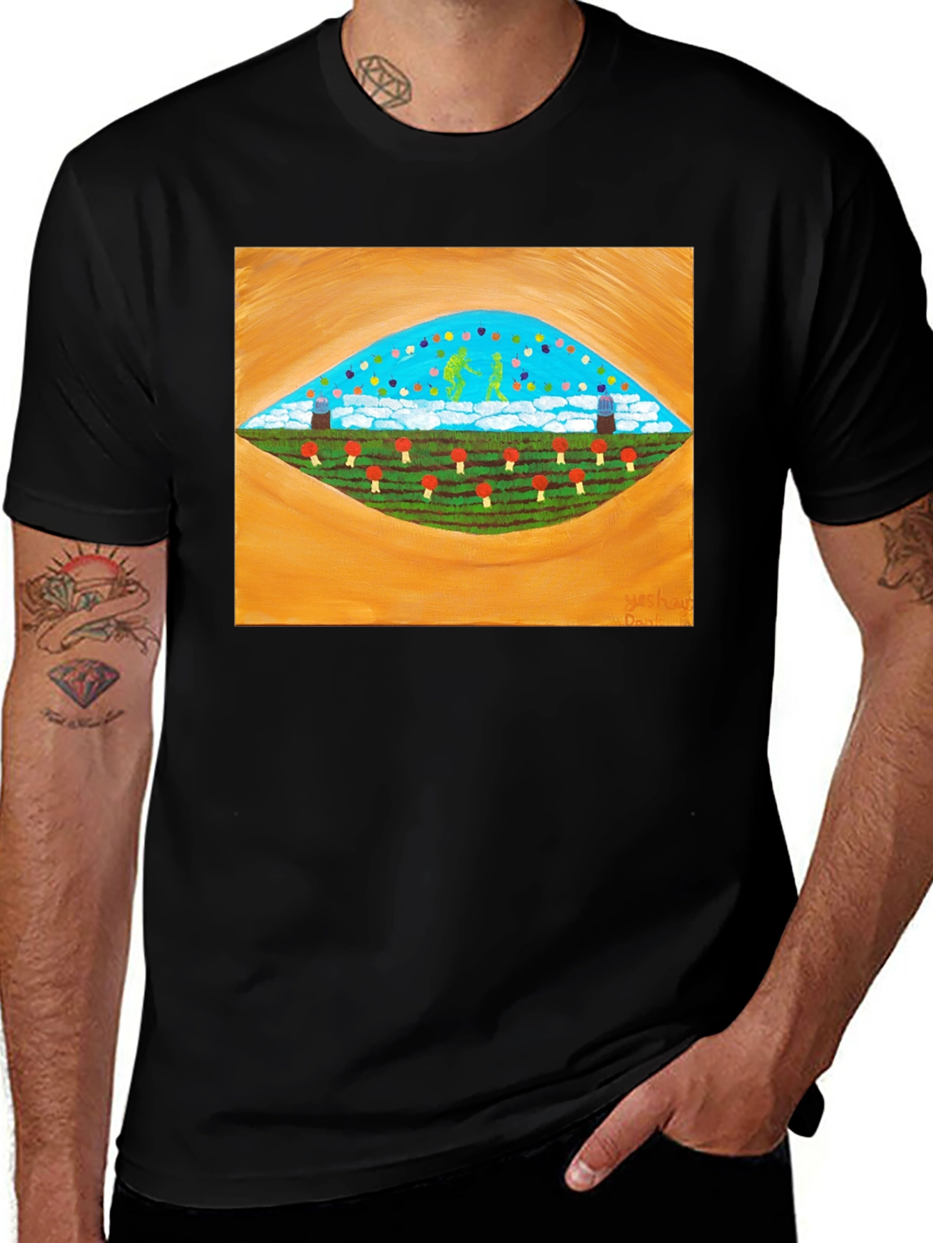 Surreal Landscape Graphic Tee - Stylish Comfort