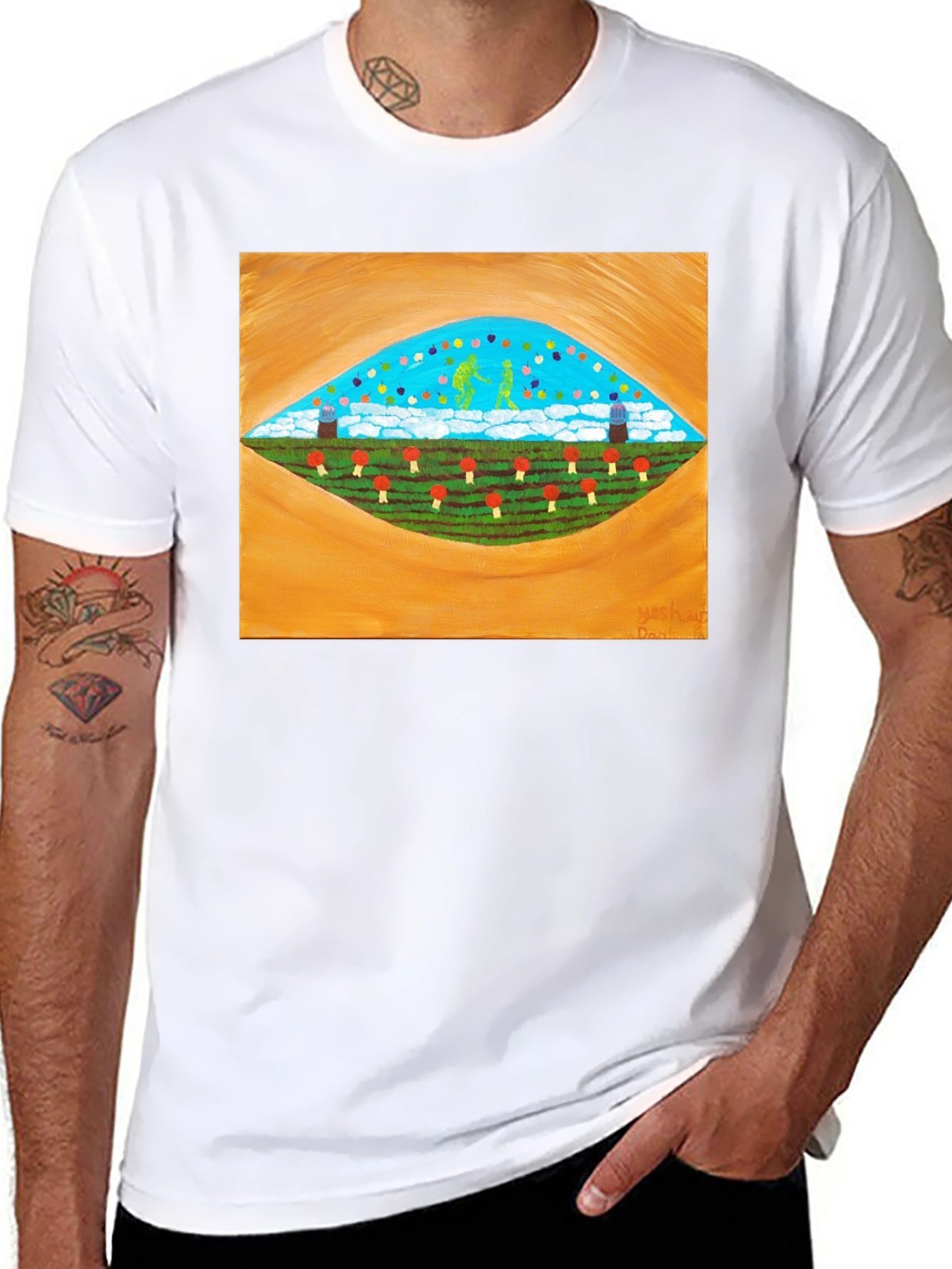 Surreal Landscape Graphic Tee - Stylish Comfort