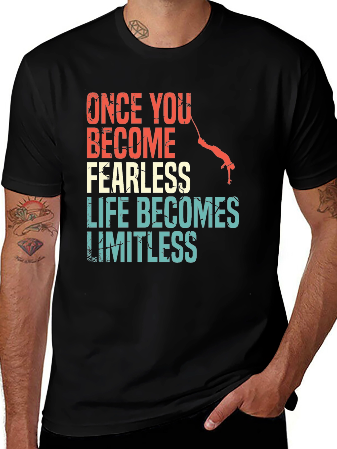 Fearless Limitless Motivational Graphic Tee