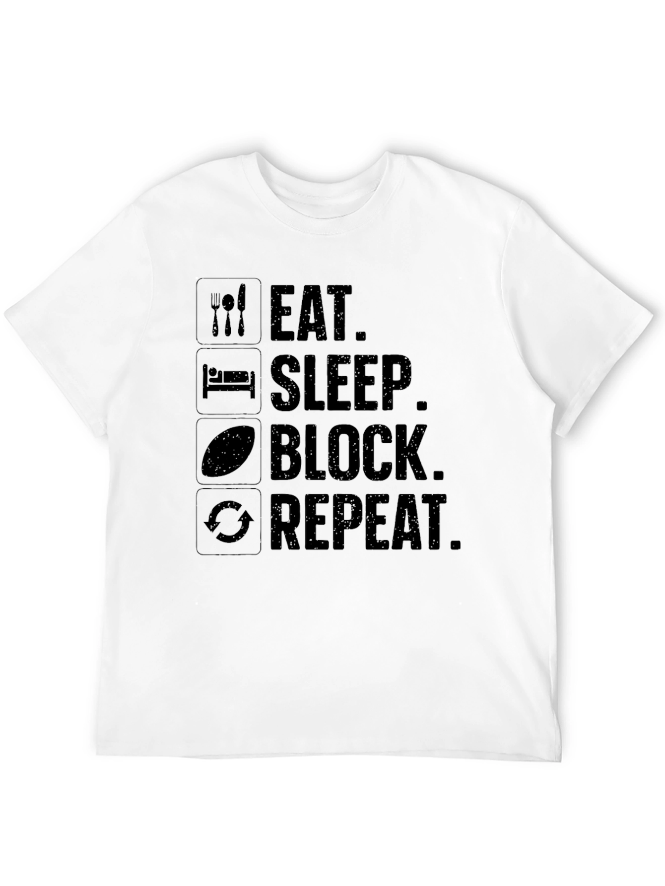 Eat Sleep Block Repeat Graphic Tee