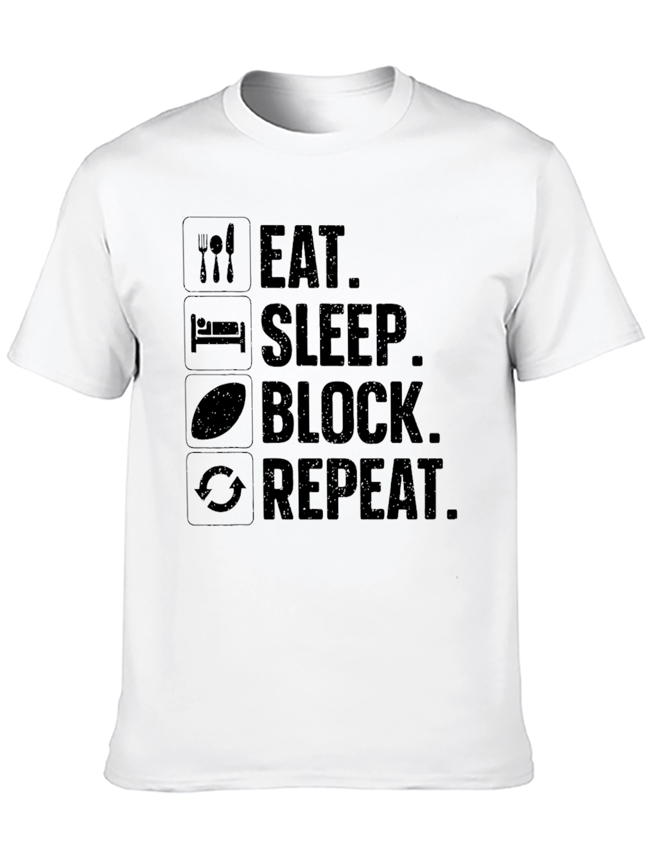 Eat Sleep Block Repeat Graphic Tee