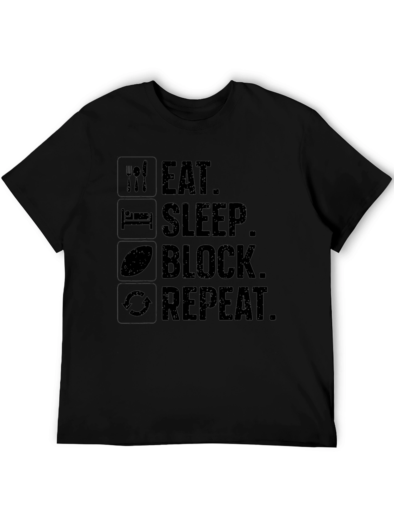 Eat Sleep Block Repeat Graphic Tee
