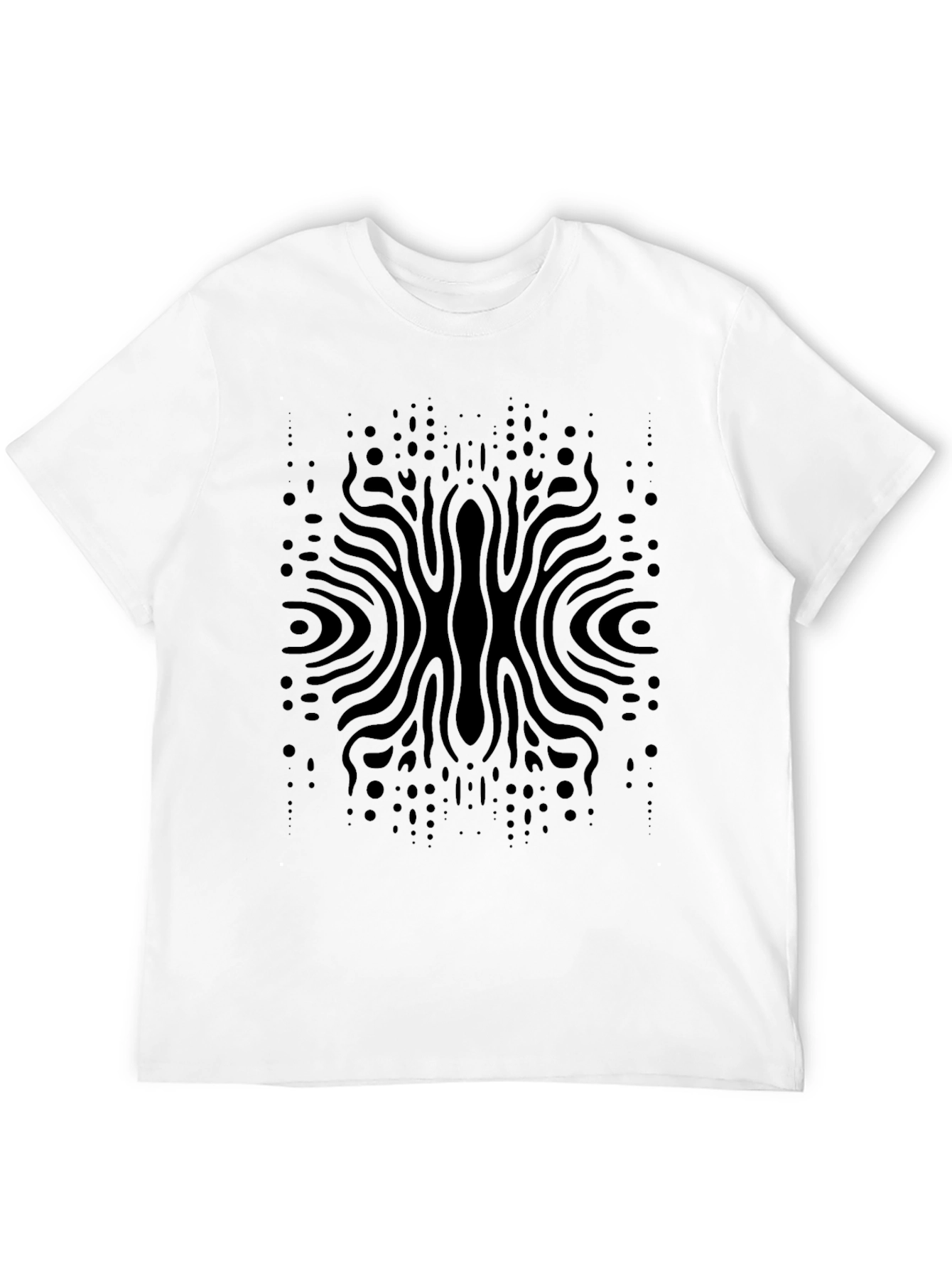 Abstract Black Pattern Tee - Modern Style