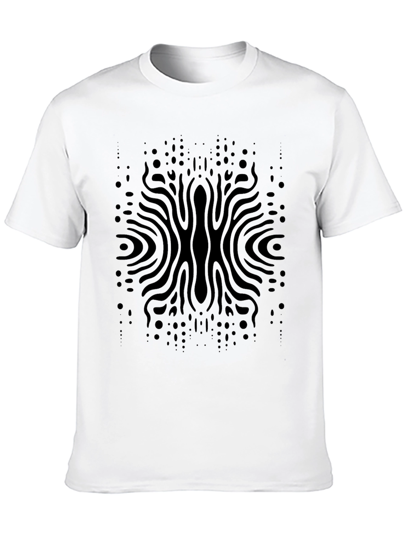 Abstract Black Pattern Tee - Modern Style