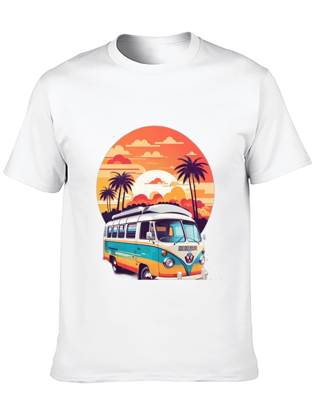 Retro VW Bus Sunset Graphic Tee