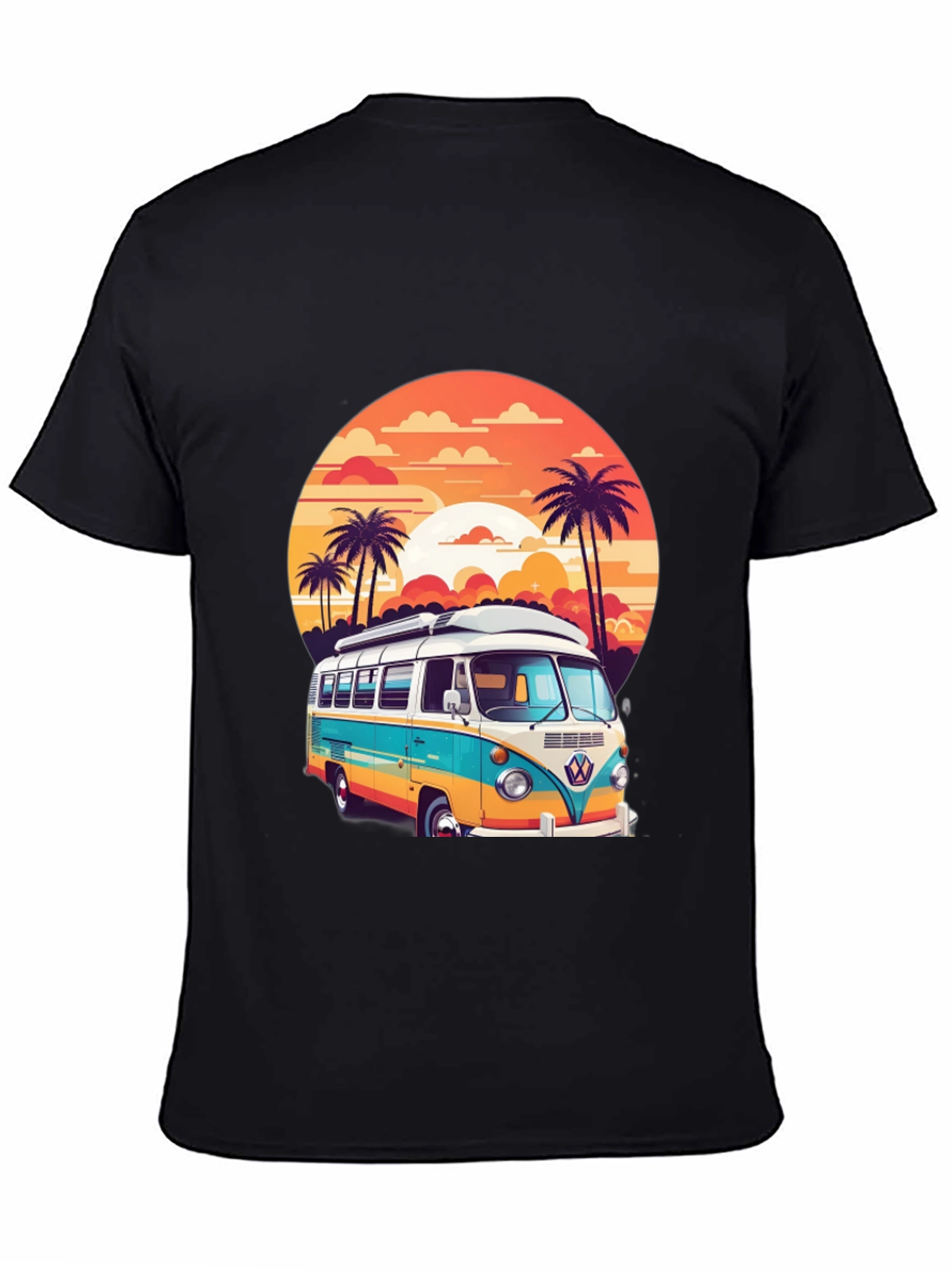 Retro VW Bus Sunset Graphic Tee