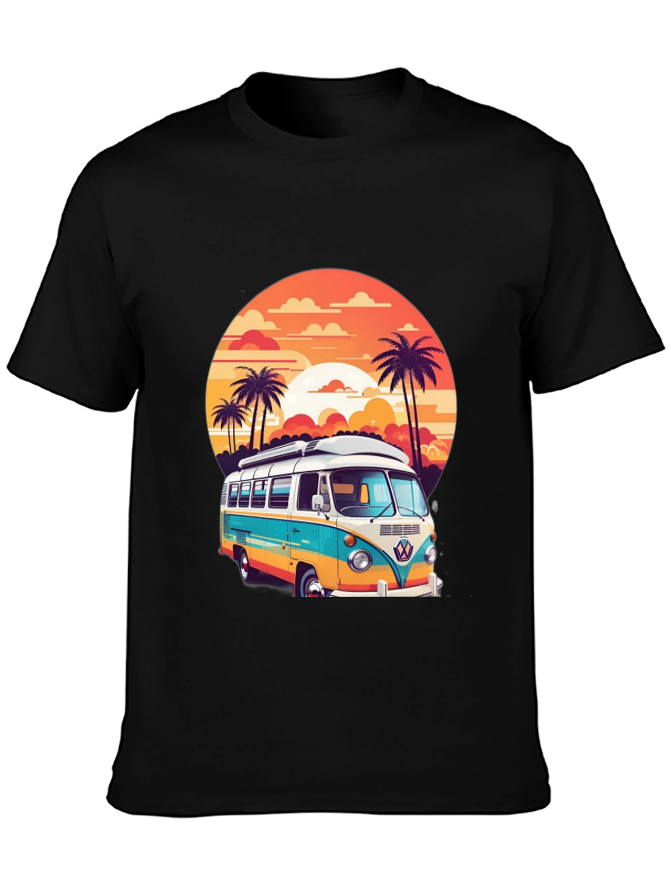 Retro VW Bus Sunset Graphic Tee
