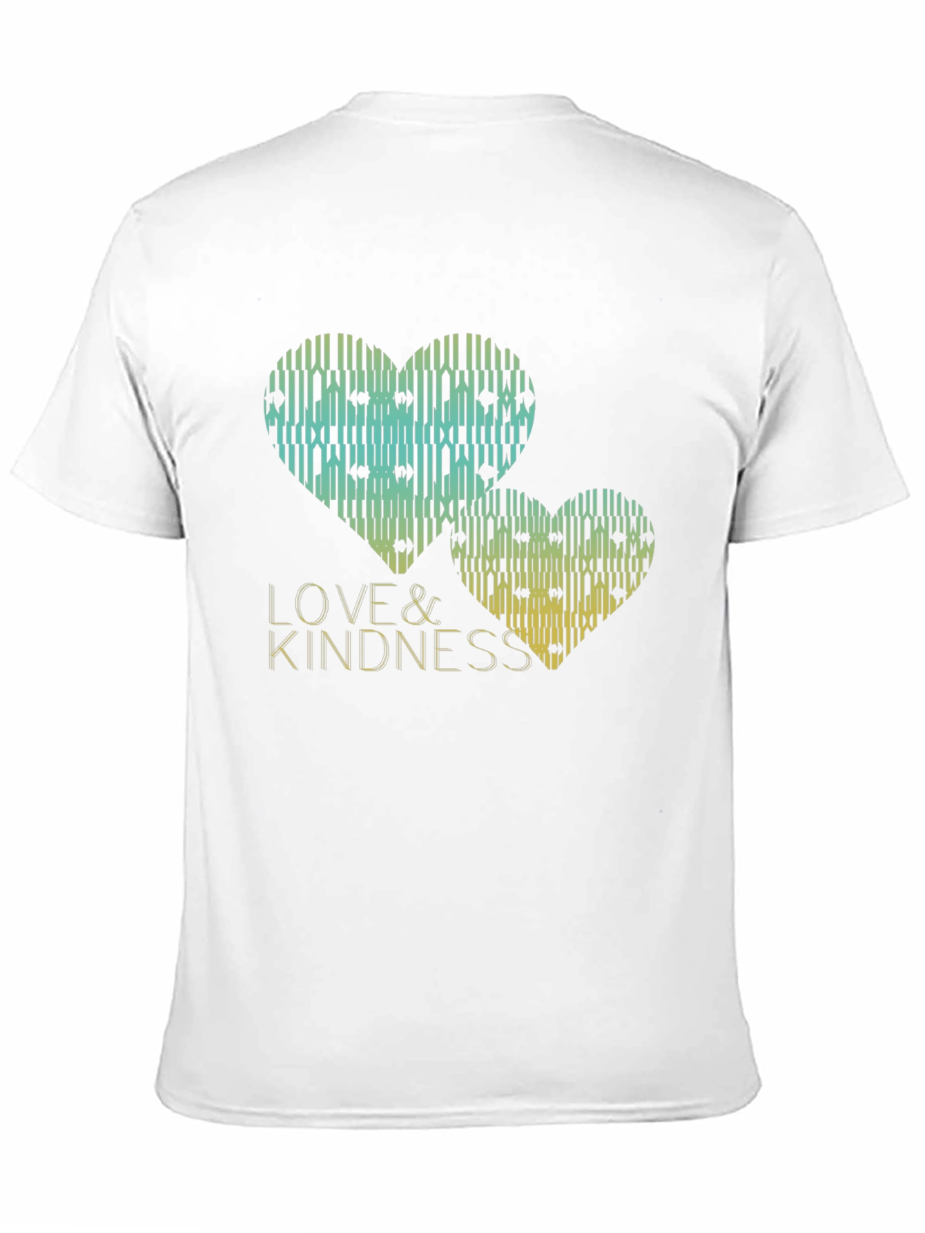 Love & Kindness Heart Graphic Black T-Shirt