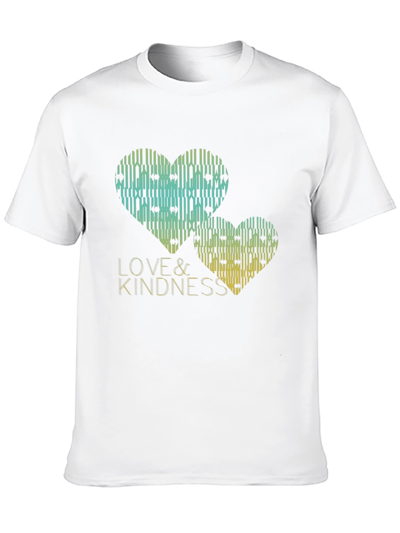 Love & Kindness Heart Graphic Black T-Shirt
