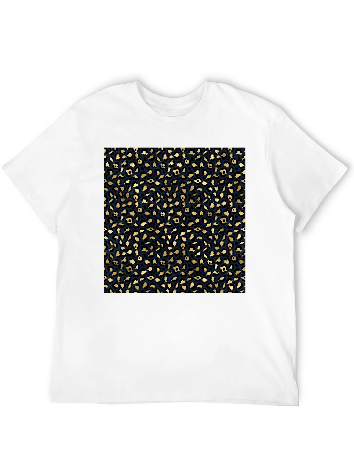 Stylish Leopard Print T-Shirt - Casual Black Tee
