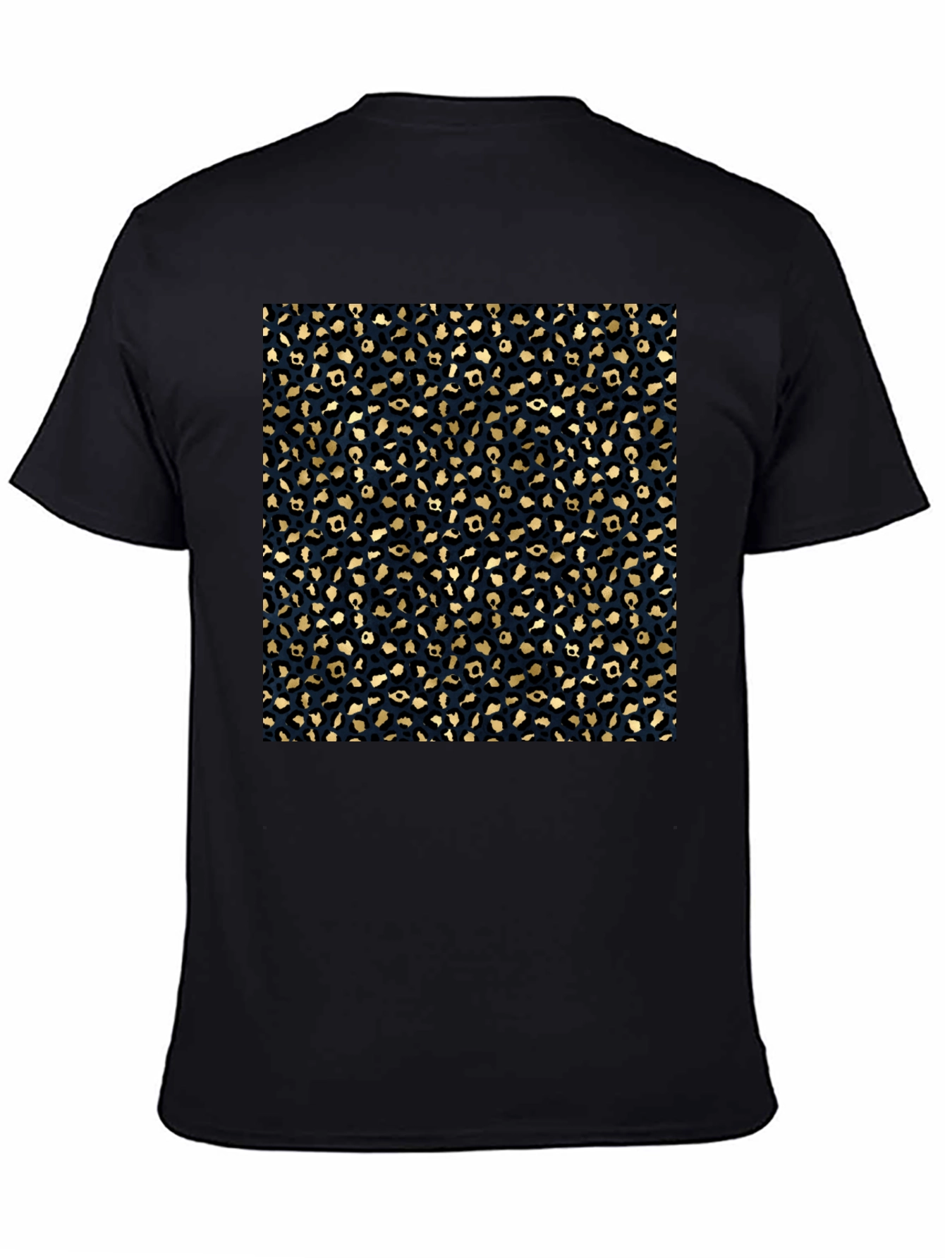 Stylish Leopard Print T-Shirt - Casual Black Tee
