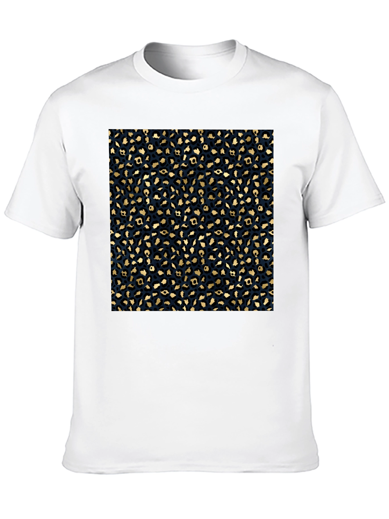 Stylish Leopard Print T-Shirt - Casual Black Tee