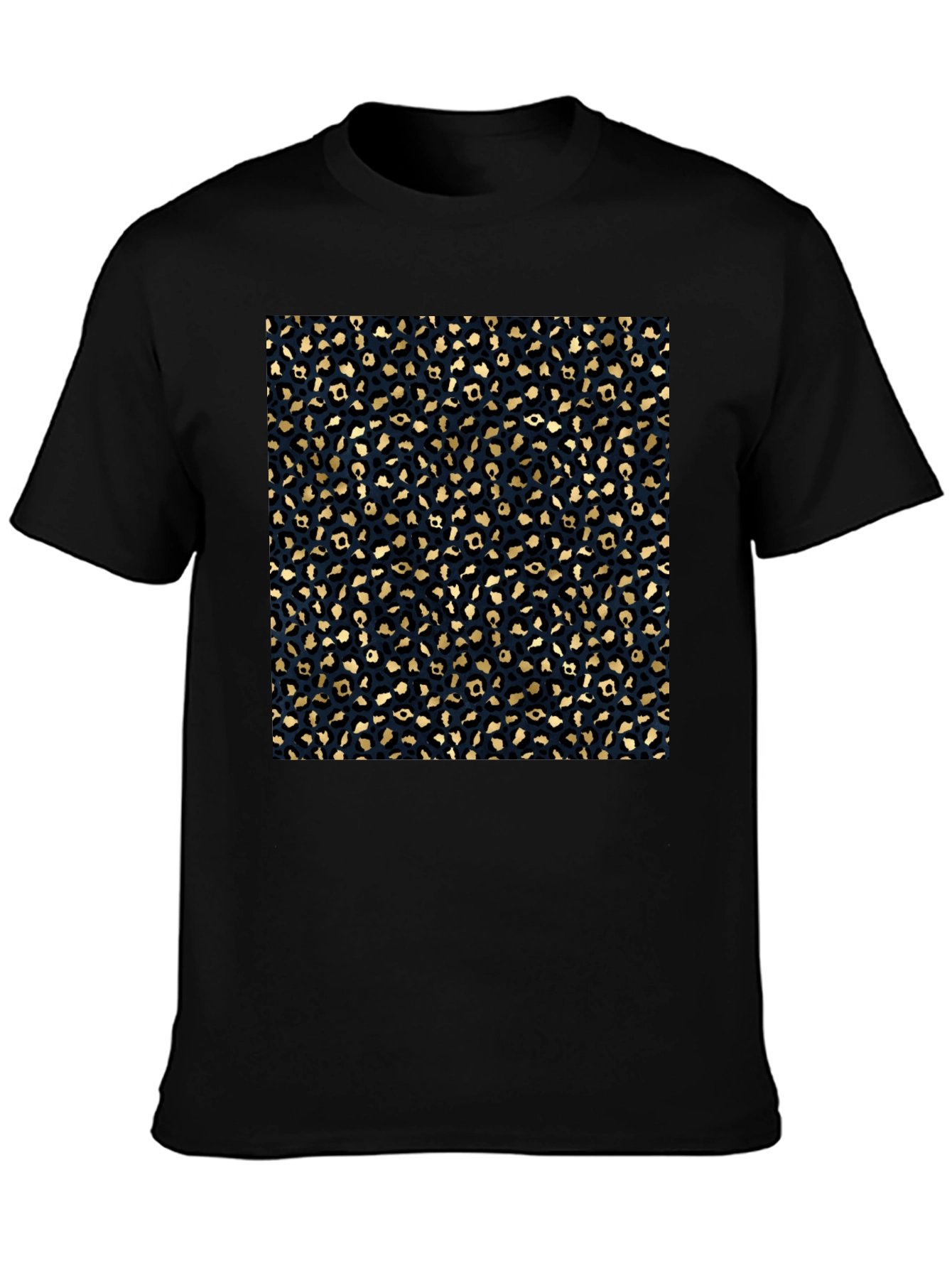 Stylish Leopard Print T-Shirt - Casual Black Tee