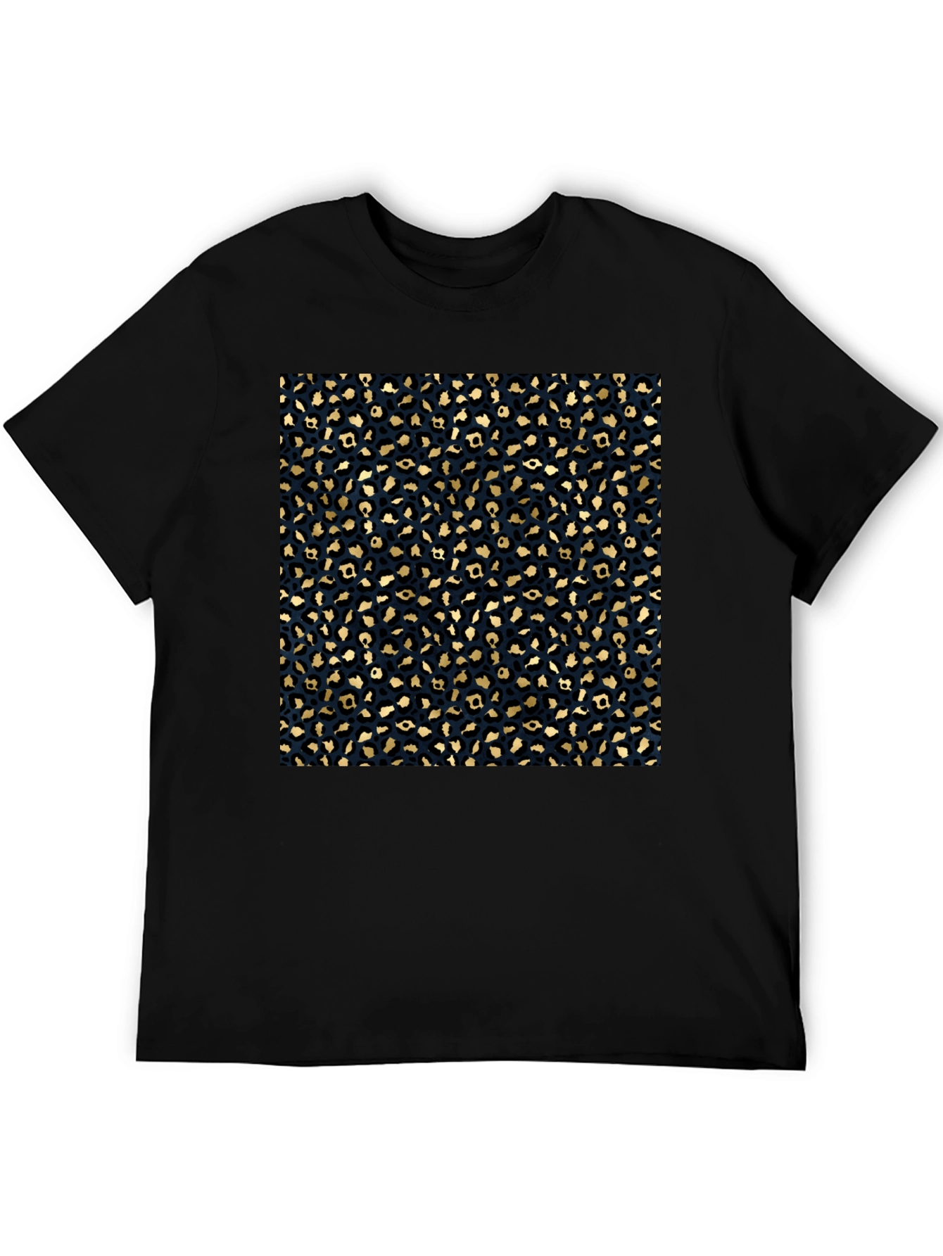 Stylish Leopard Print T-Shirt - Casual Black Tee