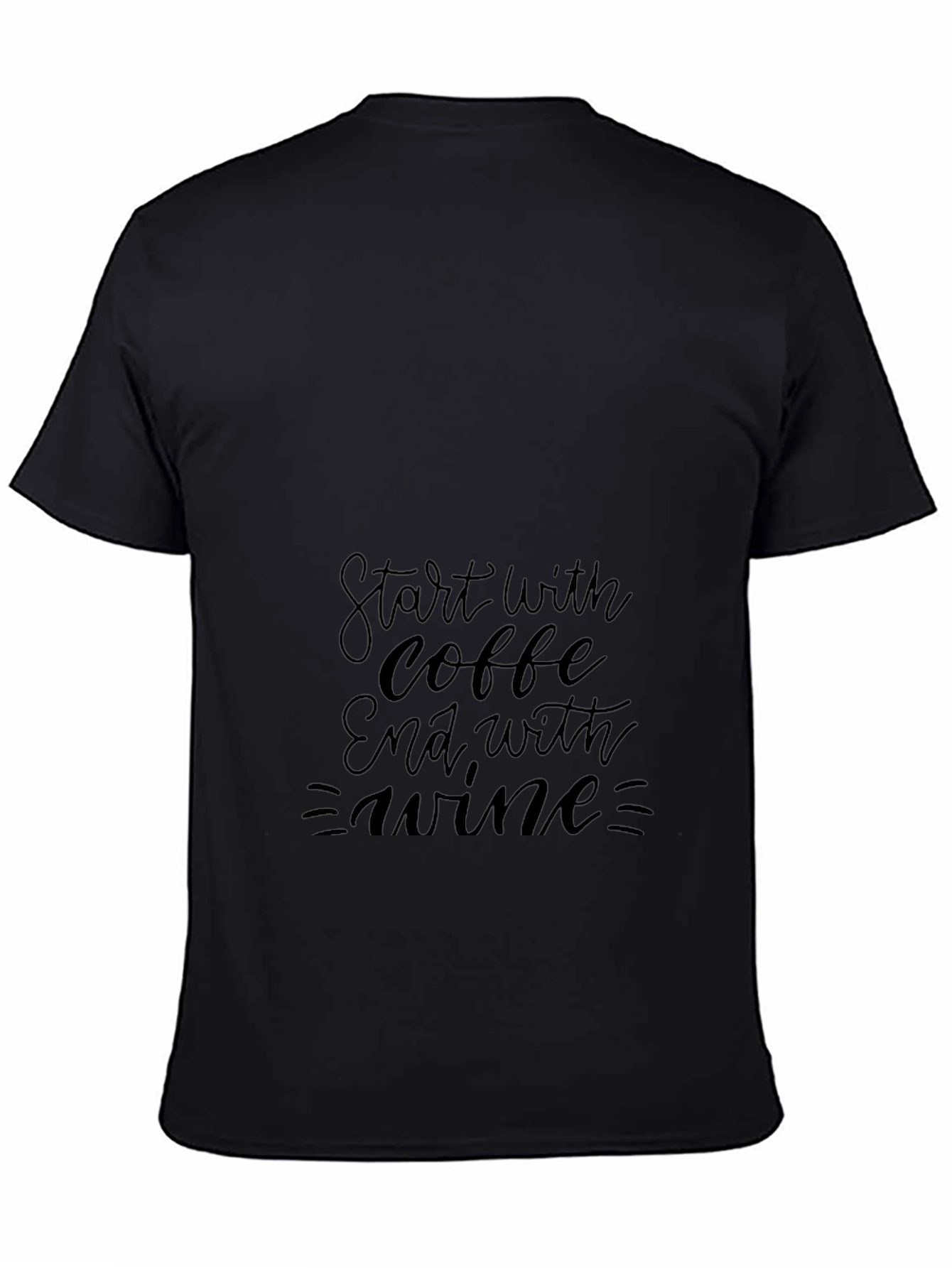 Coffee & Wine Black Graphic Tee