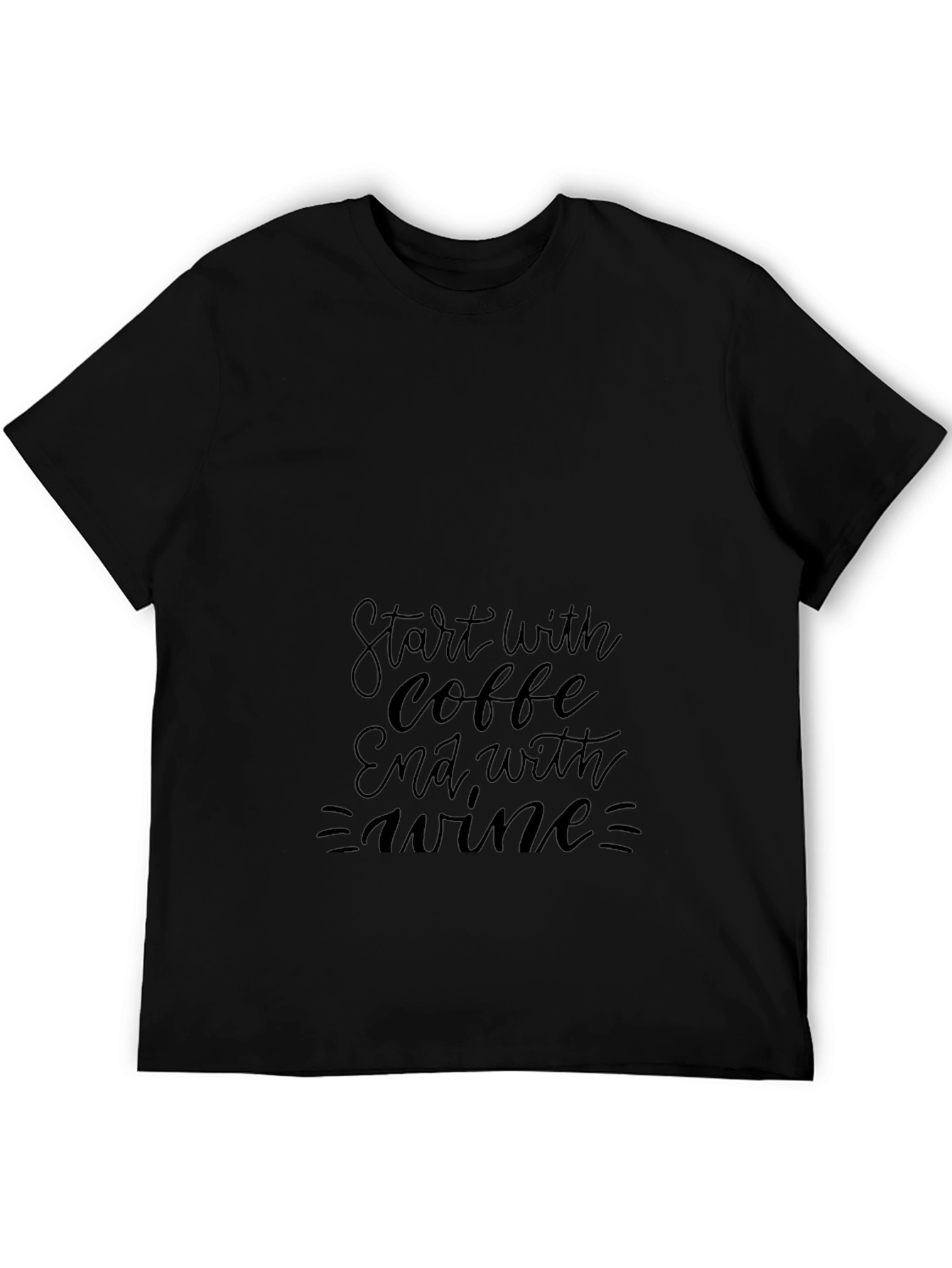 Coffee & Wine Black Graphic Tee