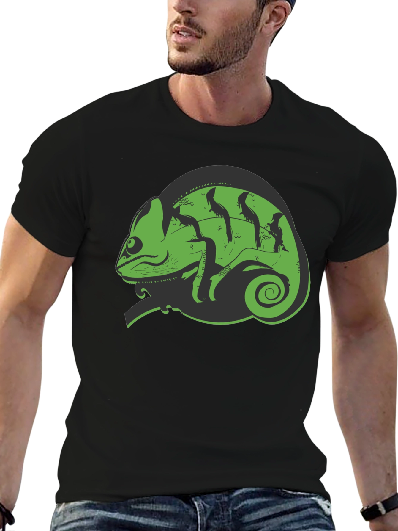 Cool Chameleon Graphic T-Shirt