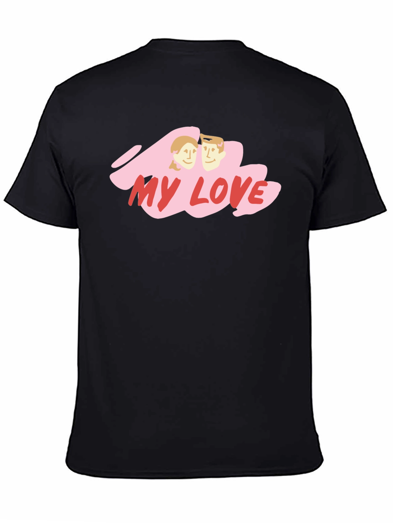 My Love Graphic Print Black T-Shirt