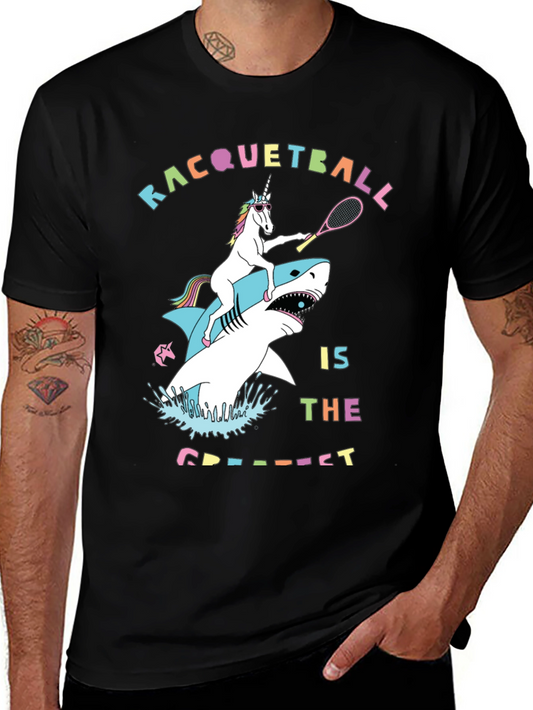 Racquetball Unicorn Shark Graphic Tee