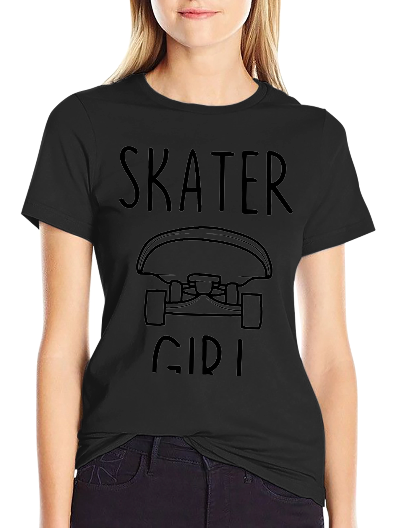 Skater Girl T-Shirt - Casual Graphic Tee