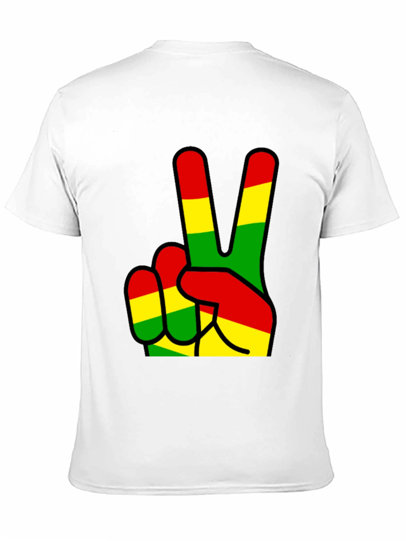 Rasta Peace Sign Black T-Shirt