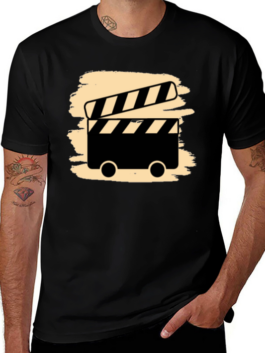 Movie Clapperboard Graphic Tee - Black