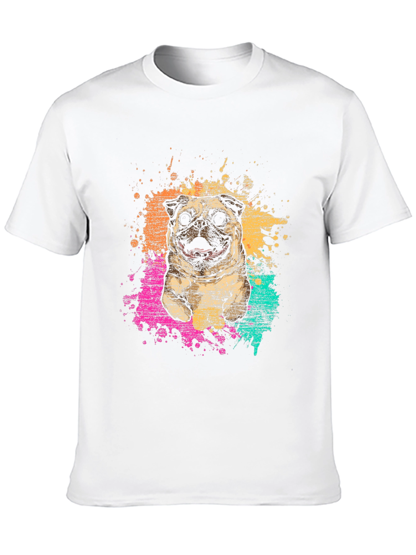 Pug Splatter Graphic Tee - Unisex