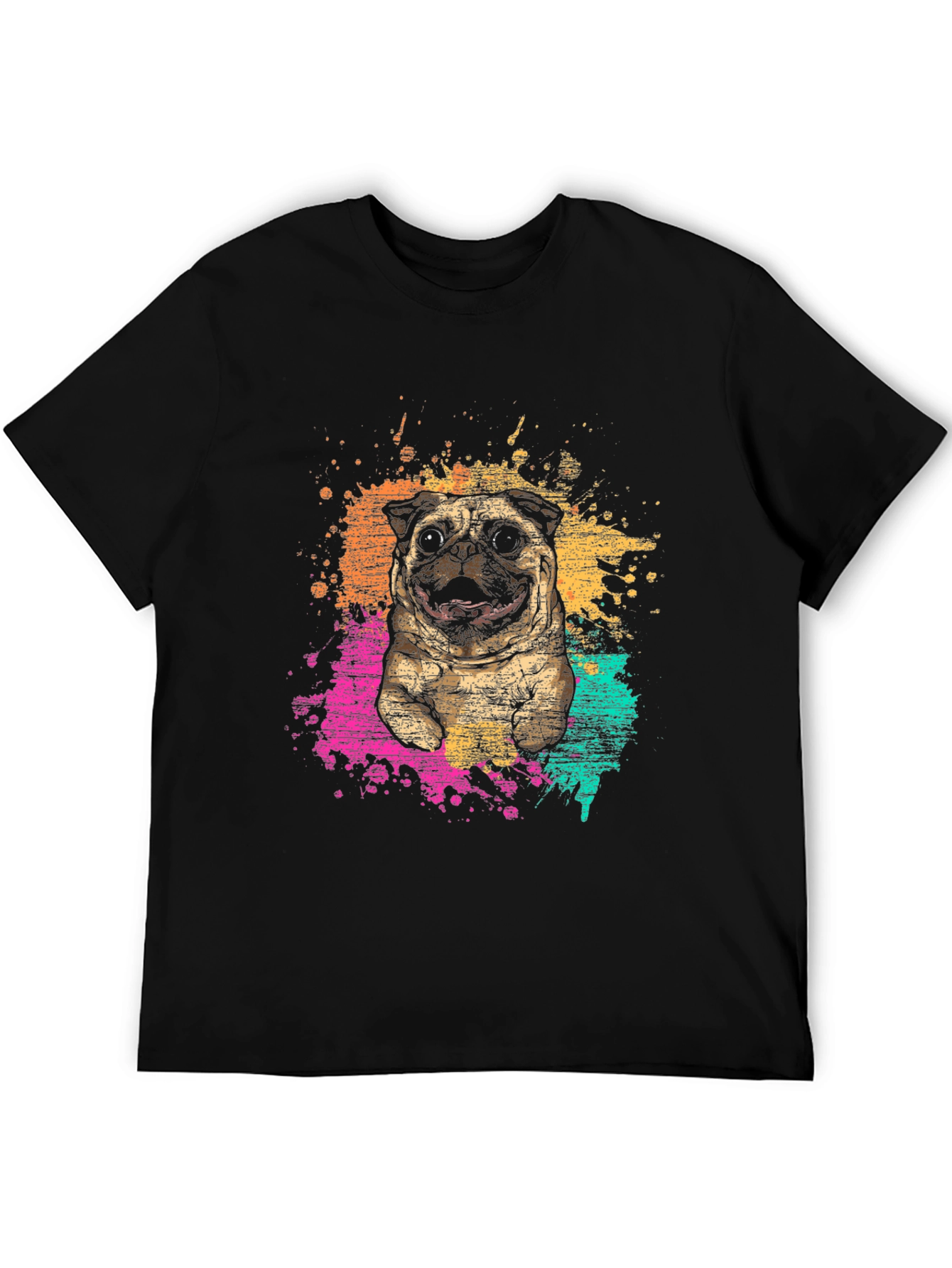 Pug Splatter Graphic Tee - Unisex