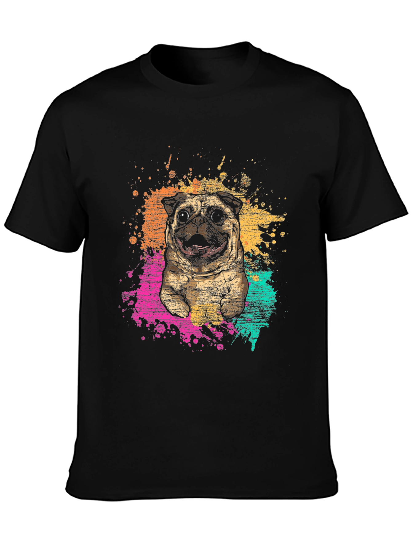 Pug Splatter Graphic Tee - Unisex
