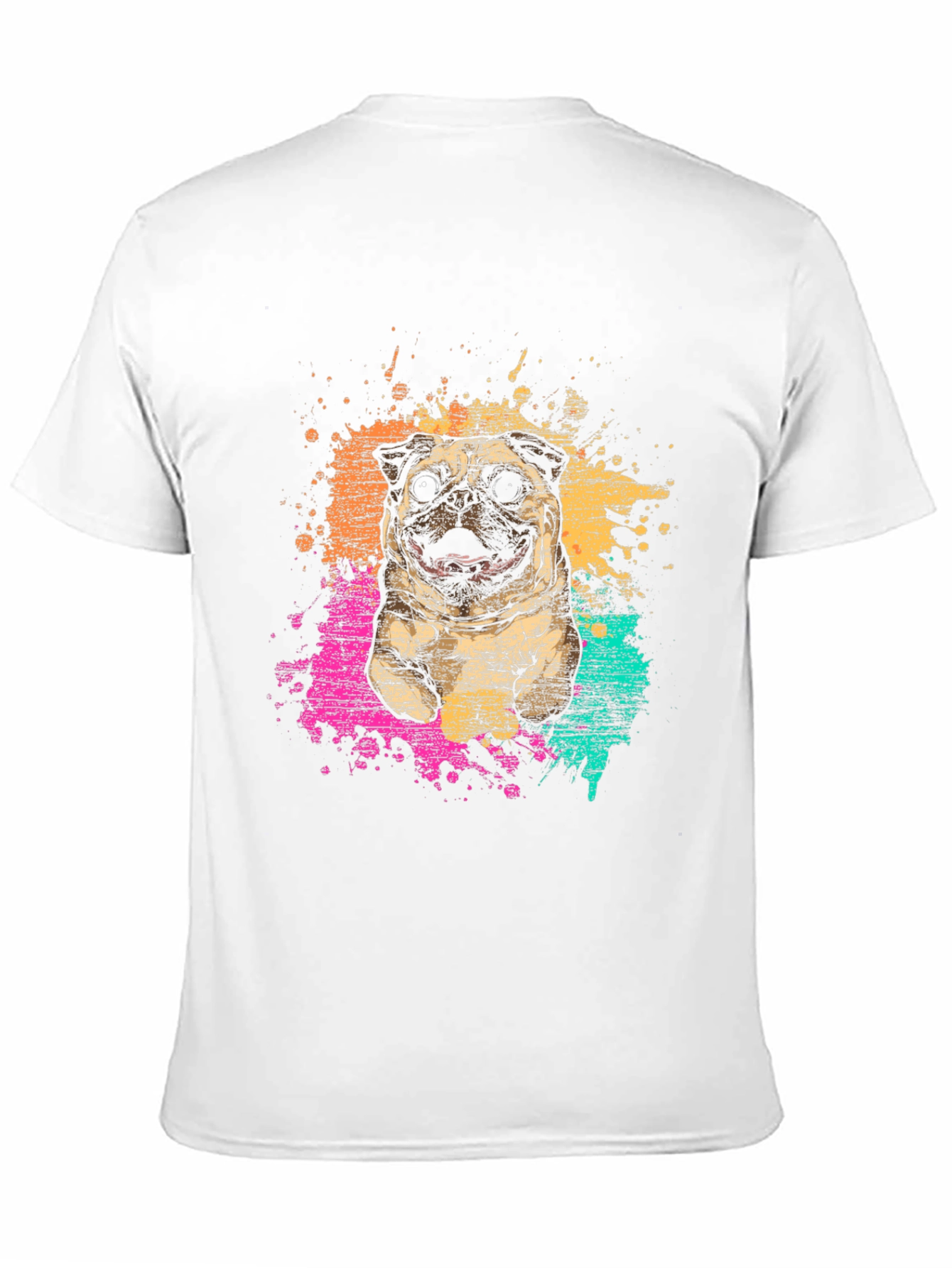 Pug Splatter Graphic Tee - Unisex