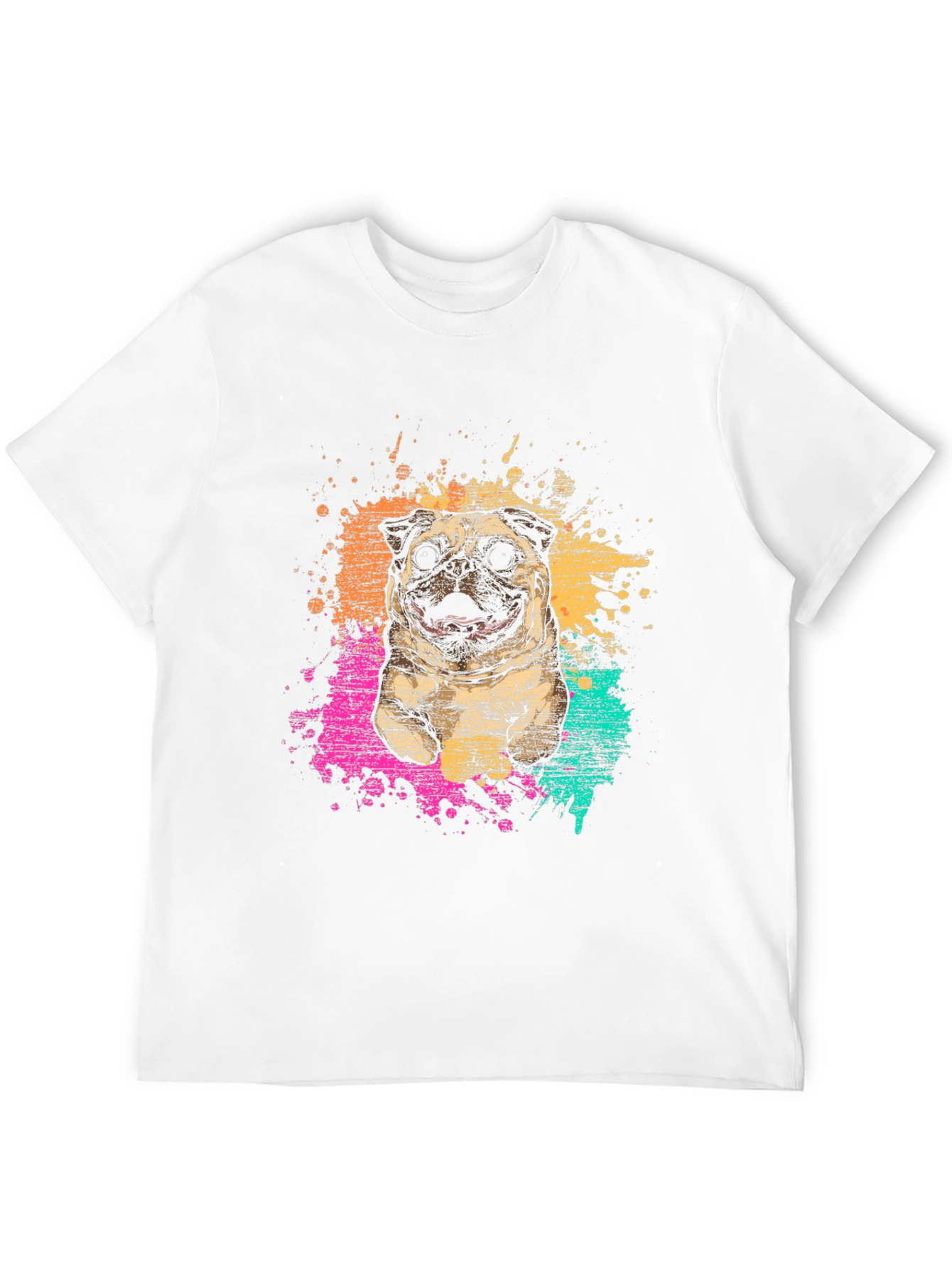 Pug Splatter Graphic Tee - Unisex
