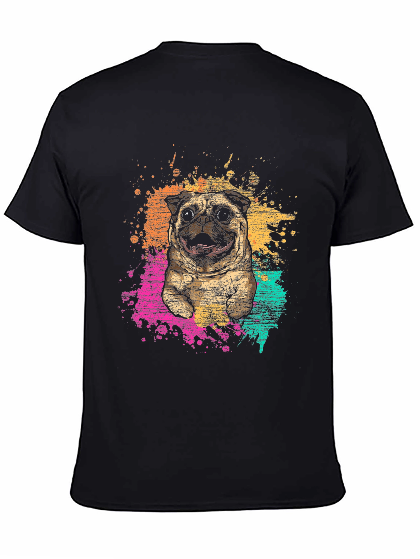 Pug Splatter Graphic Tee - Unisex
