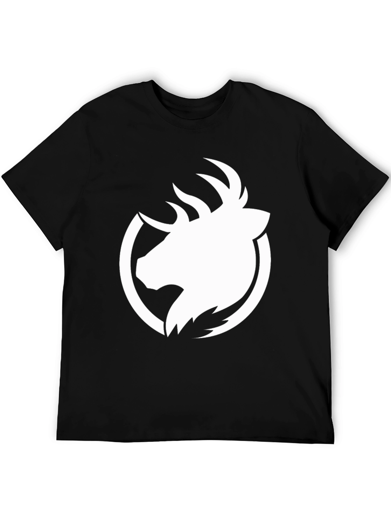 Elk Head Graphic Black T-Shirt